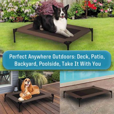 Show full view: Solar Tec by Arlee Home & Pet Cooling Outdoor Elevated Pet Bed, Brown, Medium slide 3 of 11