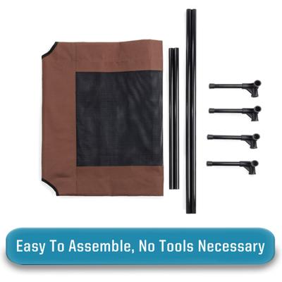 Show full view: Solar Tec by Arlee Home & Pet Cooling Outdoor Elevated Pet Bed, Brown, Medium slide 9 of 11