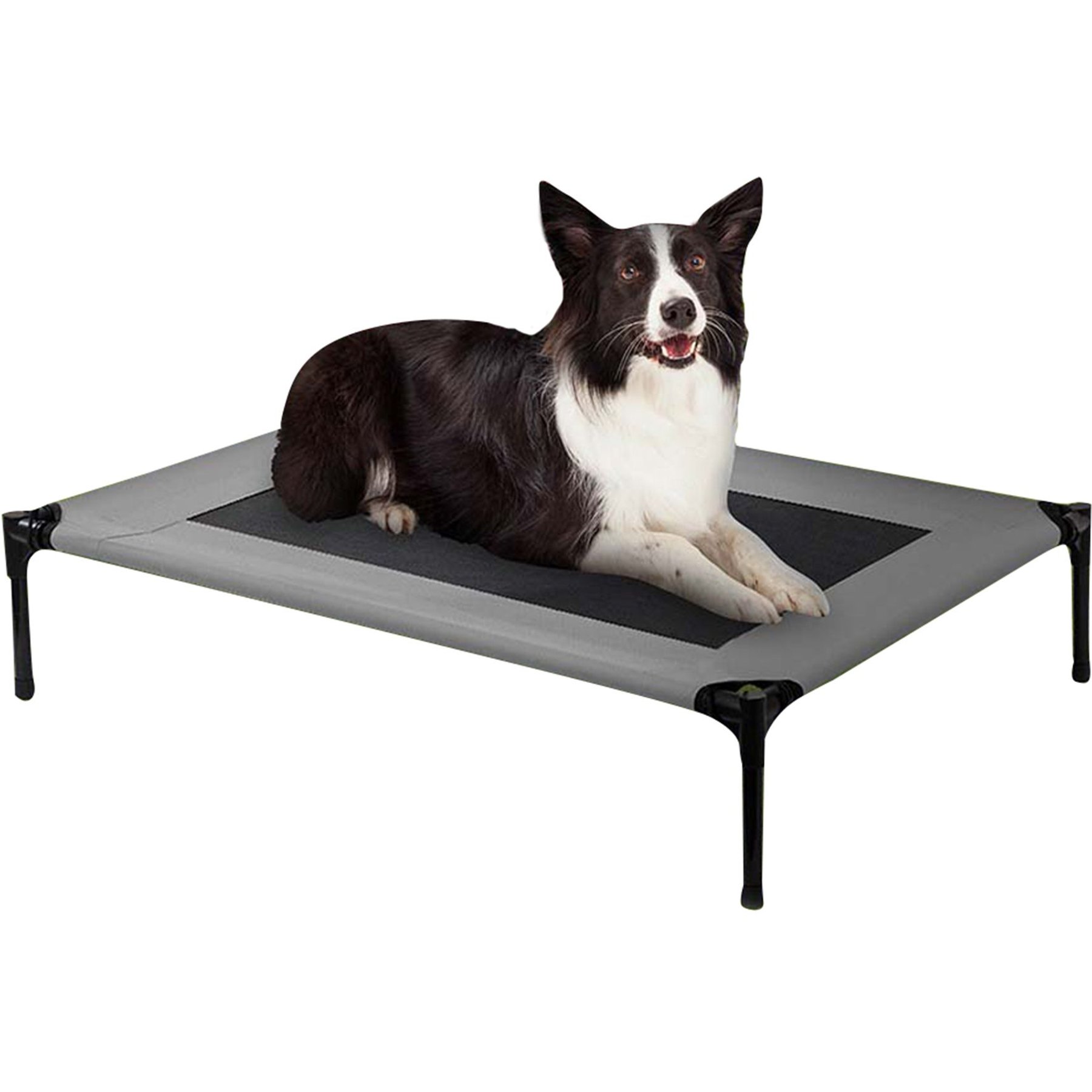 Solar Tec by Arlee Home & Pet Cooling Outdoor Elevated Pet Bed, Gray, Medium