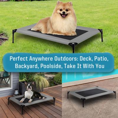Show full view: Solar Tec by Arlee Home & Pet Cooling Outdoor Elevated Pet Bed, Gray, Small slide 4 of 12