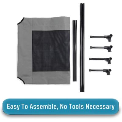 Show full view: Solar Tec by Arlee Home & Pet Cooling Outdoor Elevated Pet Bed, Gray, Small slide 10 of 12