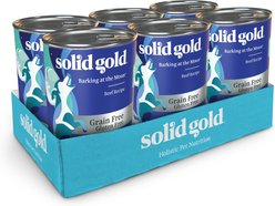 Solid Gold Barking at the Moon 95% Beef Recipe Grain-Free Canned Dog Food, 13.2-oz, case of 6