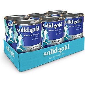 Solid Gold Barking at the Moon 95% Beef Recipe Grain-Free Canned Dog Food, 13.2-oz, case of 6