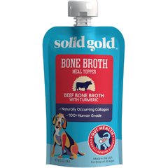 Solid Gold Beef Bone Broth with Turmeric Dog Food Topper, 8-oz pouch