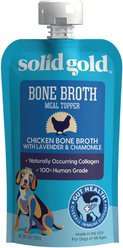 Solid Gold Chicken Bone Broth with Lavender & Chamomile Dog Food Topper, 8-oz pouch