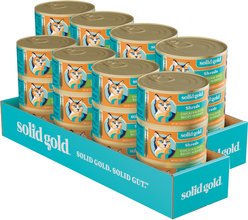 Solid Gold Chicken & Duck Grain-Free Shreds in Gravy Wet Cat Food, 2.8-oz can, bundle of 24