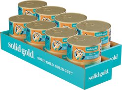 Solid Gold Five Oceans Mackerel & Tuna Grain-Free Shreds in Gravy Wet Cat Food, 6-oz, bundle of 16