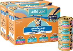 Solid Gold Grain-Free Shreds in Gravy Wet Cat Food Variety Pack, 3-oz can, bundle of 24 slide 1 of 8