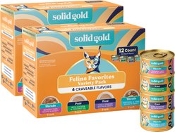 Solid Gold Grain-Free Wet Cat Food Variety Pack, 3-oz can, bundle of 24
