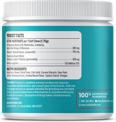 Show full view: Solid Gold Grass Burn Lawn Protection Soft Chews Urine Neutralizer Supplement for Dogs, 120 count slide 8 of 10