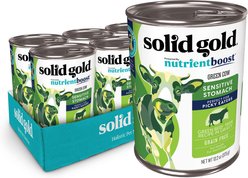 Solid Gold Green Cow Beef Tripe Loaf for Picky Eaters Grain-Free Wet Dog Food, 13.2-oz can, case of 6