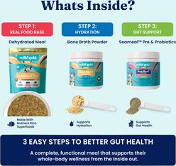 Solid Gold Gut Health Kit Adult Chicken Dehydrated Meal, Bone Broth & Seameal Supplement Bundle Dog Food Topper, 6-lb box slide 2 of 9