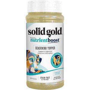 Solid Gold Gut Health Pumpkin Flavor Grain-Free Dog Food Seasoning Topper, 4-oz jar