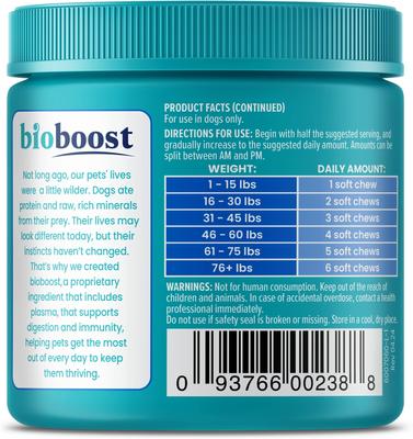 Show full view: Solid Gold Leaps & Hounds Soft Chews Glucosamine Chondroitin Joint Supplement for Dogs, 60 count slide 7 of 10