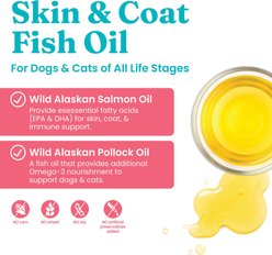 Solid Gold Let's Sea Wild Alaskan Fish Oil Omega-3 Skin & Coat Supplement for Dogs, 16-fl oz bottle slide 2 of 7
