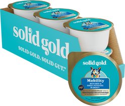 Solid Gold Mobility Support Beef & Vegetables Wet Dog Food, 3.5-oz cup, case of 6