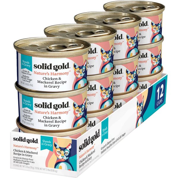 Solid Gold Feline Favorites Variety Pack Grain-Free Wet Cat Food, 3-oz can, case of 12