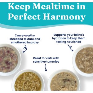 Solid Gold Nature's Harmony Variety Pack Grain-Free Shreds in Gravy Wet Cat Food, 3-oz can, case of 12