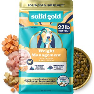 Solid Gold NutrientBoost Chicken & Sweet Potato Weight Control Gut Health Grain-Free Dry Dog Food for Medium & Large Dogs, 22-lb bag