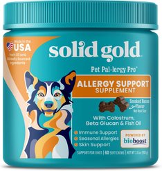 Solid Gold Pet Pal-lergy Soft Chews Allergy & Itch Relief Supplement for Dogs, 60 count