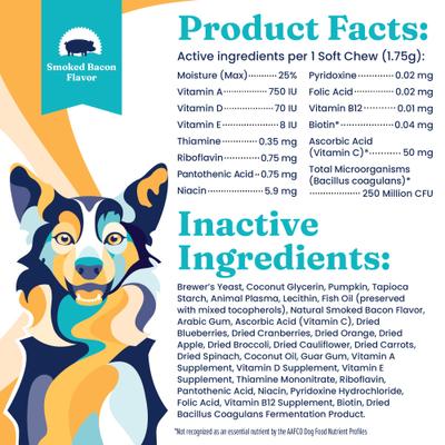 Show full view: Solid Gold PetVites Multivitamin Soft Chews Vitamin C & B12 Supplement for Dogs, 120 count slide 6 of 10