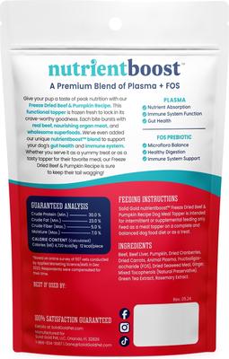 Show full view: Solid Gold Real Beef & Pumpkin Freeze-Dried Raw Meal Dog Food Topper, 12.5-oz bag slide 7 of 9