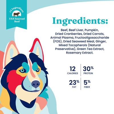 Show full view: Solid Gold Real Beef & Pumpkin Freeze-Dried Raw Meal Dog Food Topper, 5.5-oz bag slide 6 of 9