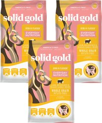 Solid Gold Real Lamb, Brown Rice & Pearled Barley Recipe Whole Grain Dry Dog Food, 12-lb bundle