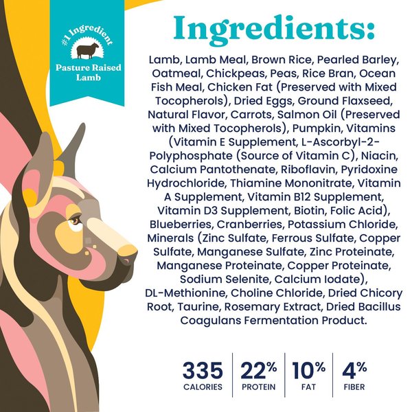 Show full view: Solid Gold Real Lamb, Brown Rice & Pearled Barley Recipe Whole Grain Dry Dog Food, 4-lb bag slide 6 of 12
