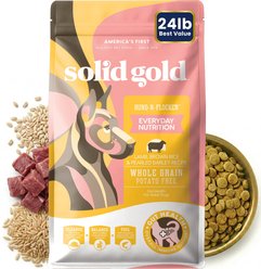 Solid Gold Real Lamb, Brown Rice & Pearled Barley Whole Grain Recipe Dry Dog Food for Medium & Large Dogs, 24-lb bag