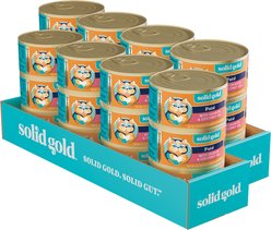 Solid Gold Salmon & Coconut Oil Grain-Free Pate Wet Cat Food, 3-oz, bundle of 24 slide 1 of 6