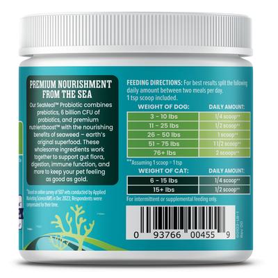 Show full view: Solid Gold SeaMeal Probiotic Powder Digestive Support Food Topper Supplement for Dogs & Cats, 3.5-oz jar slide 7 of 9