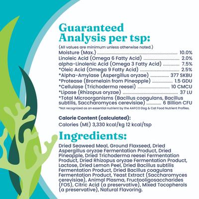 Show full view: Solid Gold SeaMeal Probiotic Powder Digestive Support Food Topper Supplement for Dogs & Cats, 3.5-oz jar slide 5 of 9