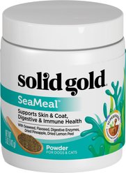 Solid Gold SeaMeal Skin & Coat, Digestive & Immune Health Powder Grain-Free Supplement for Dogs & Cats, 5-oz jar