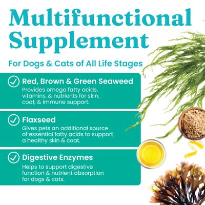 Show full view: Solid Gold SeaMeal Skin & Coat, Digestive & Immune Health Soft Chews Grain-Free Supplement for Dogs, 120 count slide 3 of 10