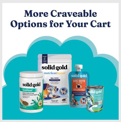 Show full view: Solid Gold Sensitive Stomach Grain-Free Quail, Chickpea & Pumpkin Dry Dog Food, 24-lb bag slide 7 of 10