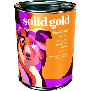 Solid Gold Star Chaser Chicken & Brown Rice Recipe Canned Dog Food, 13.2-oz, case of 6
