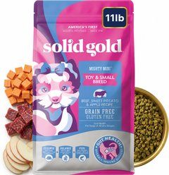 Solid Gold Toy & Small Breed Grain-Free Real Beef, Sweet Potato & Apple Dry Dog Food, 11-lb bag