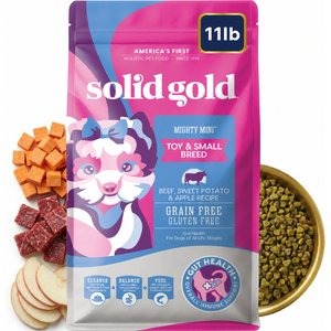 Solid Gold Toy & Small Breed Grain-Free Real Beef, Sweet Potato & Apple Dry Dog Food, 11-lb bag