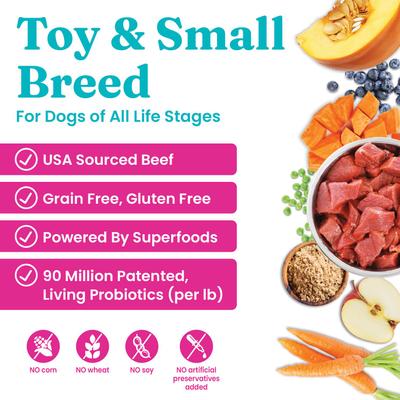 Show full view: Solid Gold Toy & Small Breed Grain-Free Real Beef, Sweet Potato & Apple Dry Dog Food, 4-lb bag slide 3 of 10