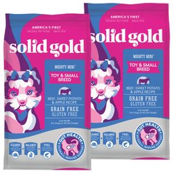 Solid Gold Toy & Small Breed Grain-Free Real Beef, Sweet Potato & Apple Dry Dog Food, 22-lb bundle 