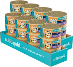 Solid Gold Tuna & Sardine Grain-Free Pate in Gravy Wet Cat Food, 3-oz, bundle of 24