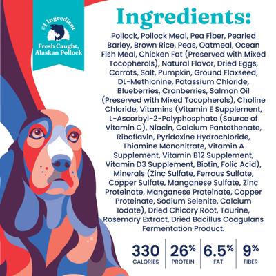 Show full view: Solid Gold Weight Control Low-Fat & Low-Calorie Alaskan Pollock Whole Grain Dry Dog Food, 24-lb bag slide 6 of 12