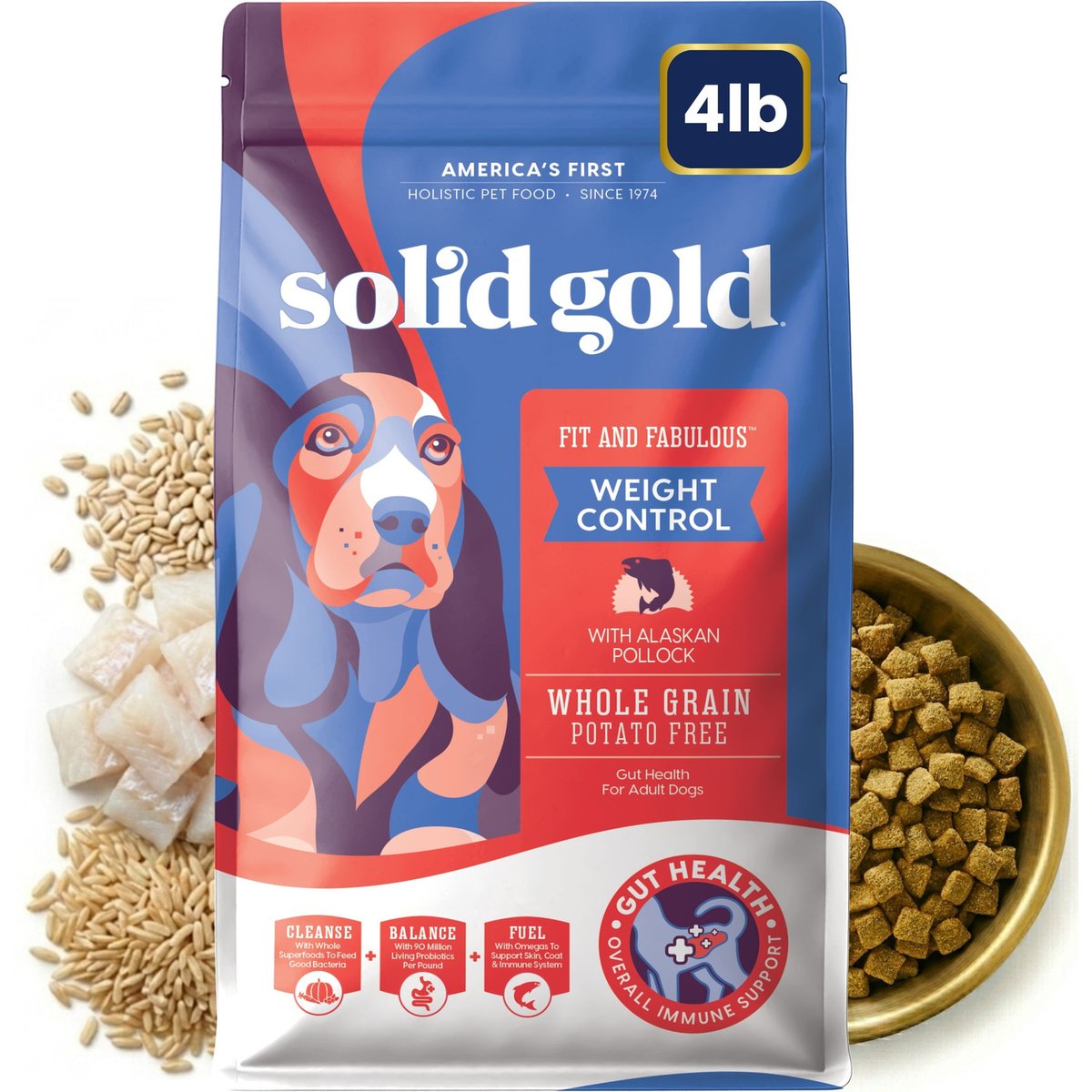 Solid Gold Fit & Fabulous Alaskan Pollock Dry Dog Food, 4-lb bag