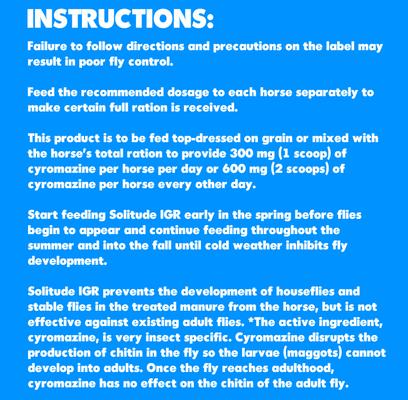 Show full view: Solitude IGR Horse Fly Preventive, 20-lb bucket slide 4 of 6