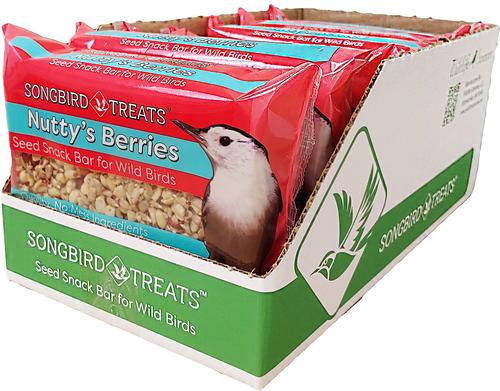 Show full view: Songbird Treats Nutty's Berries Seed Bar Bird Treats, 28-oz cake, 8 count slide 4 of 6