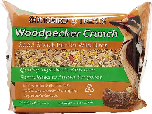 Show full view: Songbird Treats Woodpecker Crunch Seed Bar Bird Treats, 28-oz cake, case of 8 slide 2 of 6