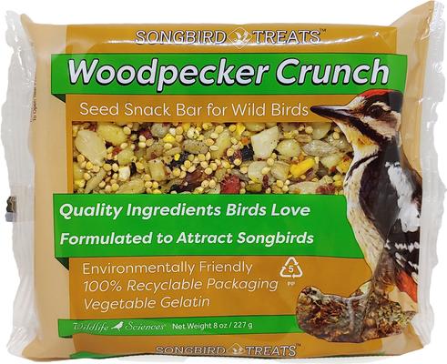 Show full view: Songbird Treats Woodpecker Crunch Seed Bar Bird Treats, 8-oz cake, case of 12 slide 2 of 4