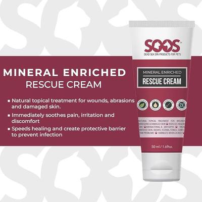 Show full view: Soos Pets Mineral Enriched Rescue Cream for Dogs & Cats, 1.7-fl oz bottle slide 5 of 8