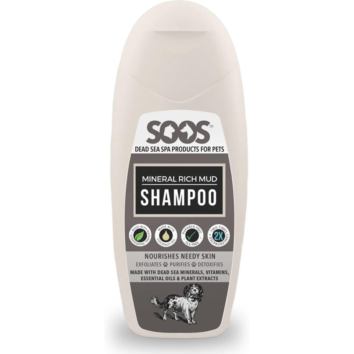 Soos Pets Mineral Rich Mud Dog & Cat Shampoo, 8-fl oz bottle